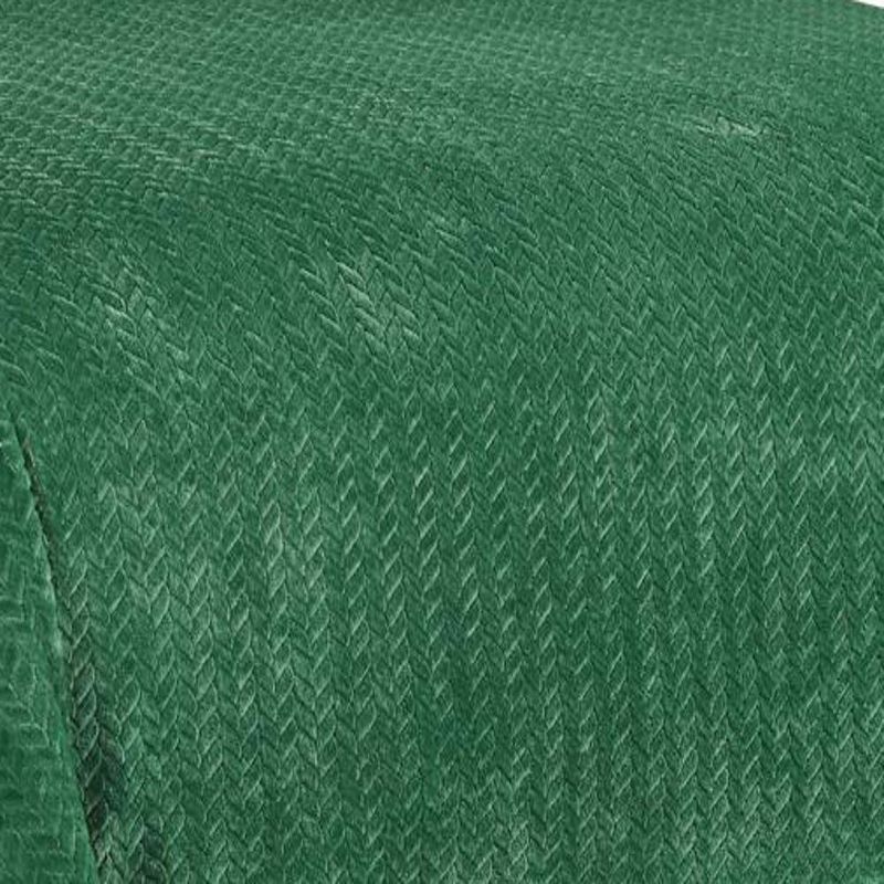 Plazatex Chevron Reversible and Comfortable Braided Oversized Plush All Season Blanket, Queen, Green, 3 of 4
