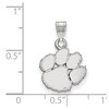 Black Bow Jewelry 14k White Gold Clemson Tigers NCAA Small Pendant - 2 of 3