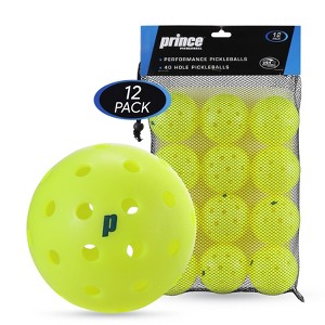 Prince Pickleballs 12-Pack - Durable, High-Performance Balls with 40-Hole Pattern for Outdoor Play - 1 of 4