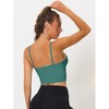 Allegra K Women's Medium Impact Fitness Workout Wireless Padded Longline Sports Bras 3 Packs - 2 of 4