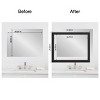 Amanti Art Mirror Makeover Bathroom Mirror Frame Border Kit - Fully Assembled Peel and Stick Frame - Mirror NOT Included - Shipwreck  Narrow Trim - 4 of 4