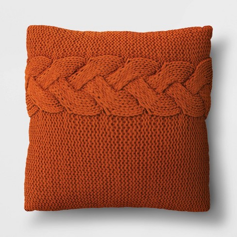 Cable Knit Throw Pillow - Threshold™ - image 1 of 4