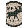 Earth Rugs Green Plaid Moose ME Round 7" Coaster – Cabin, Lodge & Woodland Style - 3 of 3