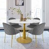 Set Of 4 Nano Tufted Velvet Upholstered Side Chair Gold Leg -The Pop Home - 2 of 4