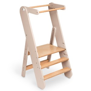 Comfy Cubs Kids Step Stool for Ages 3+, 3 Height Adjustable Toddler Tower for Kitchen Sink & Bathroom Access - 1 of 4