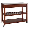 Stainless Steel Top Kitchen Cart/Island with Optional Stool Storage - Crosley - 3 of 4