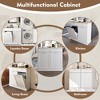 Two-Compartment Tilt-Out Trash Cabinet, Pet Proof Kitchen Trash Cabinet with Trash Can, Free Standing Laundry Sorter Cabinet, Laundry Hamper - 3 of 4