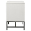 PAGED High Gloss Nightstand Modern Side Table with 2 Storage Drawers and Metal Handles, Bedside Cabinet for Bedroom, Living Room - 4 of 4