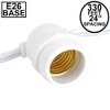 Novelty Lights 100 Feet Heavy Duty Light Strings and Sets with 50 In-Line E26 Sockets, White Wire PVC Stringer, 24" Spacing, Non-Connectable - 2 of 4