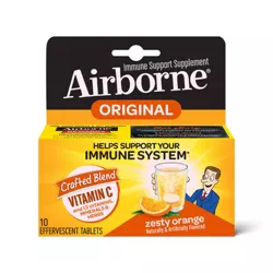 Airborne Immune Support Supplement Dissolving Tablets - Zesty Orange - 10ct