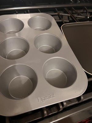 6ct Nonstick Aluminized Steel Jumbo Muffin Pan Gold - Figmint™ : Target