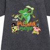 - SpongeBob SquarePants - It Be Halloween Matey Graphic Short Sleeve Fleece Dress - 2 of 4