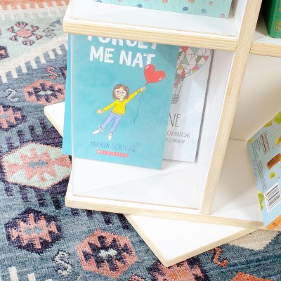 White Rotating Kids' Bookshelf with Acrylic Shelves