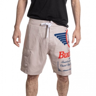 Budweiser Mens Budweiser King of Beers Vintage Logo Swim Board Shorts - Small — фото 6