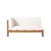 GDFStudio Keith Outdoor Acacia Wood Left Arm Loveseat and Coffee Table Set with Cushion - 4 of 4