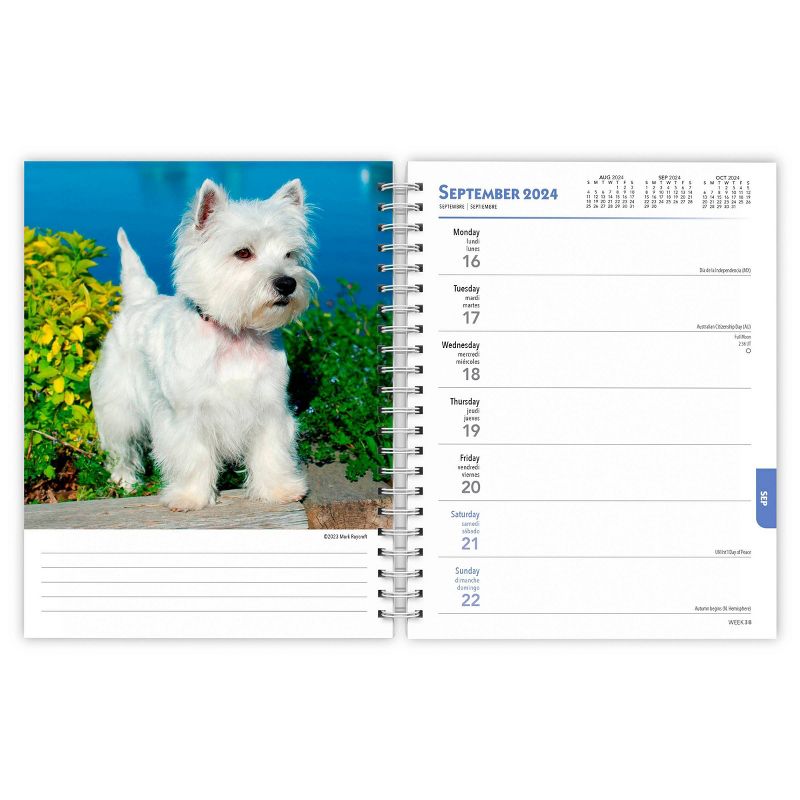 Browntrout 23-2024 Weekly/Monthly Planner 7.5&#34;x7.125&#34; West Highland White Terriers, 3 of 5