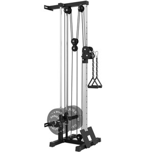 Wall Mount Cable Machine, 18 Positions Adjustable Pulley System with Footplate, Heavy Duty Cable Crossover Machine for Home Gym - 1 of 4