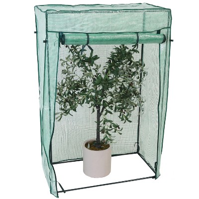 Deluxe Portable UV-Protected Green Plant Starter Greenhouse with Roll-Up Door
