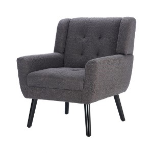 NicBex Accent Chair Modern Soft Upholstered Armchair,Single Sofa Chair with Metal Legs for Bedroom,Living Room - 1 of 4
