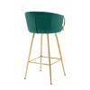 CAVINAS 30" Bar Height Stools Set of 2, Modern Velvet Counter Stools with Backs and Footrests for Bar, Dining Room - 3 of 4