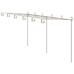 vidaXL Garden Pergola – Antique Brown Metal Arbor for Climbing Vines/Roses - 1 of 4