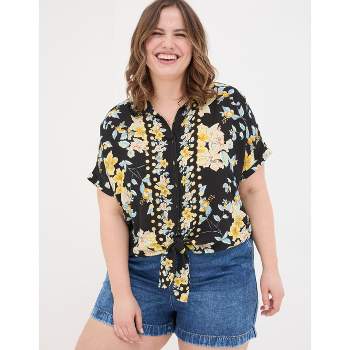 FatFace Women's Plus Size Cali Citrus Floral Shirt