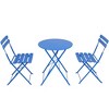 3 Pieces Patio Bistro Balcony Metail Chair Table Set - 4 of 4