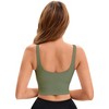 Allegra K Women's Workout Fitness Longline Wireless Padded Yoga Sports Bra - 2 of 4