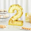 Juvale Small Gold Foil Number 2 Pinata for 2nd Birthday Decorations, Party Centerpieces, Anniversaries, 16 x 10.5 x 3 In - 2 of 4