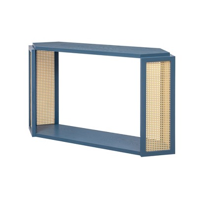 Dexmalle Narrow Console Table with Unique Irregular Top Design