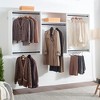 TiramisuBest Hollow Pattern 2-Door 3-Drawer Wardrobe, Wood & White Finish, Ideal for Bedrooms and Dressing Rooms - 4 of 4