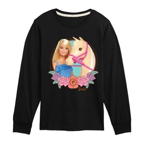 Boys' - Barbie - Horse Photo Long Sleeve Graphic T-Shirt - 1 of 3