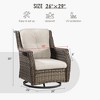 YARDSIGHT Outdoor Swivel Patio Chair with High Back – All-Weather PE Wicker Rattan Chair with Waterproof Cushion for Porch, Deck, Backyard & Balcony - 4 of 4