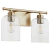 Quorum Lighting Tribute 2 - Light Vanity in  Aged Brass - 4 of 4