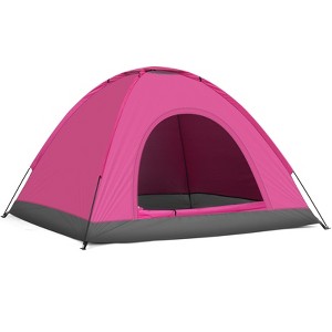 SEVOBAL Camping Tents 3-4 Person Dome Tent with Waterproof Floor and Lightweight Design for Outdoor Adventures, Pink, 24.8"*4.33"*4.33" - 1 of 4