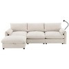 97" Sectional Sofa Chenille L Shaped Couch with Storage Ottoman Adjustable Phone Holder Wide Seat Comfy Sofa for Living Room - 2 of 4