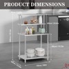 Heavy Duty Stainless Steel Table with Shelves Commercial Kitchen Prep Table with 2 Tier Overshelf - 2 of 4