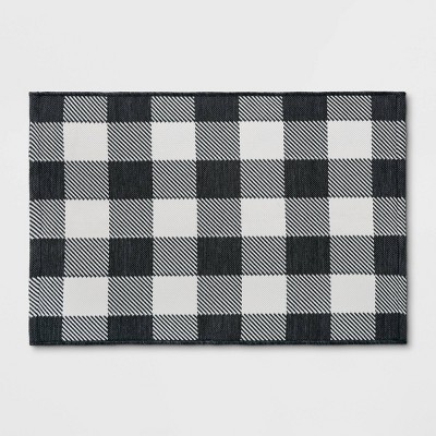 2'6x4' Checkerboard Plush Accent Rug - Threshold™ : Target