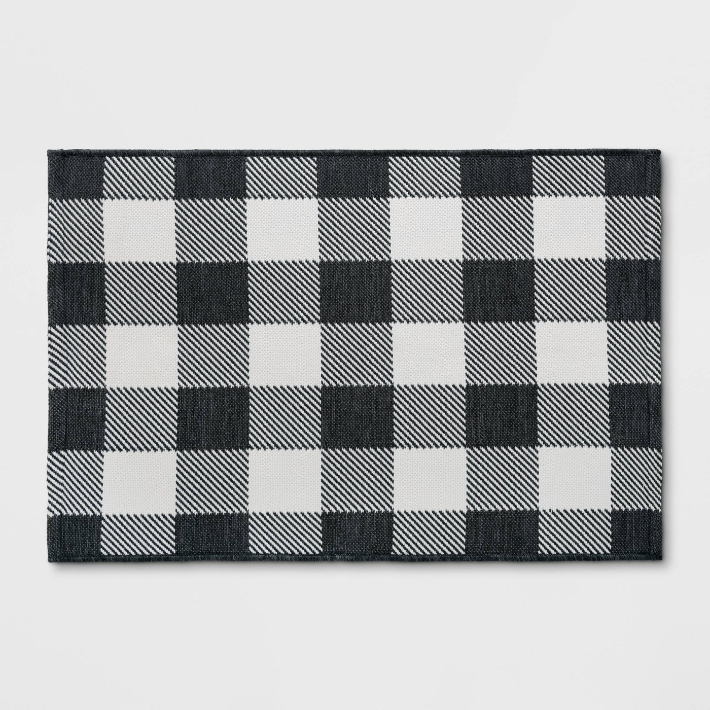 2'x3' Washable Reversible Scatter Indoor/Outdoor Accent Rug Black/White by Threshold