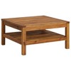 vidaXL Coffee Table 25.6"x25.6"x13.8" Solid Acacia Wood - 2 of 4