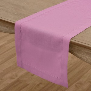 Solino Home Linen Classic Hemstitch Table Runner - 1 of 4