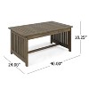Christopher Knight Home Carolina Outdoor Acacia Wood Coffee Table with Slatted Design - 3 of 4