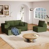 CAVINAS 108.3" Sectional Sofa for Living Room,L-Shaped Foam Couch with 3 Seats,Convertible Modular Couch,Upholstered Corduroy Couch,2 Pillows - 4 of 4
