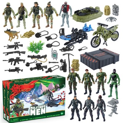 Joyfy 2025 Christmas Advent Calendar – 24 Days of Military Action Figures & Gear March Toward Christmas with Daily Army Surprises!