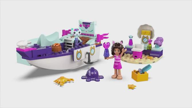 LEGO Gabby&#39;s Dollhouse Gabby &#38; MerCat&#39;s Ship &#38; Spa Building Toy 10786, 2 of 8, play video
