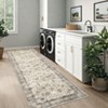Vintage Machine Washable Rug for Living Room Non-Slip Non-Shedding Distressed Floral Printed Indoor Carpet - 4 of 4