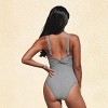 Women's Striped Bathing Suit Back Twist One-Piece Swimsuit - Cupshe - 3 of 4