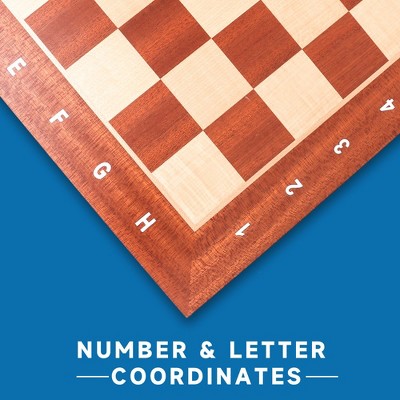 15.75" Brown Maple and Sapele Professional Tournament Chess Board