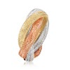 Ross-Simons Italian 14kt Tri-Colored Gold Mesh Ring - 3 of 4