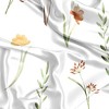 Sweet Jojo Designs Girl Satin Fitted Crib Sheet Watercolor Floral Garden Green Blue and Orange - 2 of 4